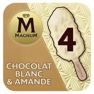 Magnum chocolat blanc & amande  4x100ml 300g