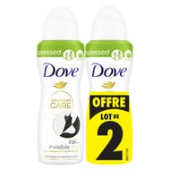 Dove anti-transpirant invisible dry aérosol lot de 2x100ml