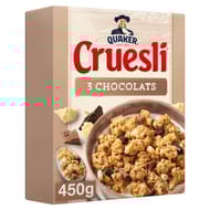 Quaker cruesli 3 chocolat 450g