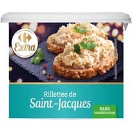 Carrefour extra rillettes aux noix de Saint Jacques 120g