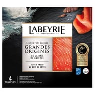 Labeyrie saumon fumé sauvage d'Alaska pêché à la ligne 4 tranches 120g