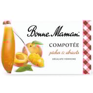 Bonne Maman compotée pêche abricot verveine 2x130g
