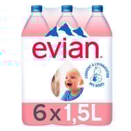 Evian eau minérale naturelle 6x1.5l