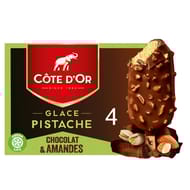 Côte d'or 4 bâtonnets pistache, chocolat & amandes 260g