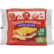 Carrefour Classic' fromage croque monsieur nature x10 - 200g