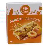 Carrefour Classic' barres céréales abricot x 6 - 126g