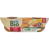 Carrefour baby bio plat bébé 12mois carotte boeuf 2x200g