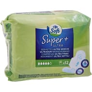 Carrefour soft serviette ultra minces super+ ultra x12