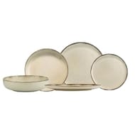 Carrefour home service vaisselle mood en grès 12 pièces beige