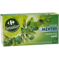 Carrefour sensation thé vert menthe x25s - 40g