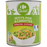 Carrefour classic' petits pois carottes extra-fins - 530g