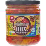 Carrefour sensation légumes cuisinés spécial fajitas poivrons oignons 430g