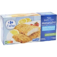 Carrefour extra filet façon meunière colin d'alaska 400g