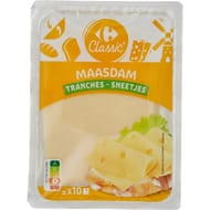 Carrefour Classic' fromage maasdam en tranches 200g