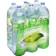 Carrefour classic' eau de source de montagne d'auvergne 6x1.5l