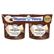 Mamie Nova coeur de liégeois chocolat blanc coeur chocolat 2x120g