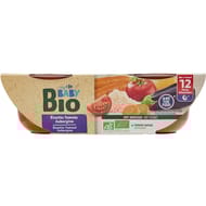 Carrefour baby bio plat bébé risotto tomate dès 12mois 2x200g