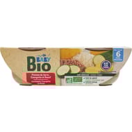 Carrefour baby bio plat bébé pomme de terre courgette boeuf dès 6mois 2x200g