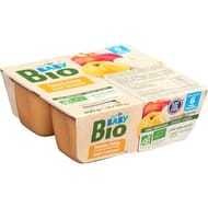 Carrefour baby bio dessert bébé pomme coing dès 6 mois 4x100g