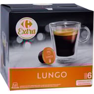 Carrefour extra café capsules nespresso lungo x16 - 104g
