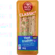 Carrefour bon appétit sandwich thon crudités 145g