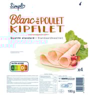 Simpl blanc de poulet 4 tranches 180g