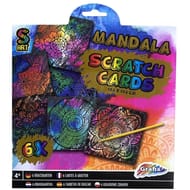 Cartes à gratter mandalas x6