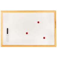 Tableau magnétique blanc 60x40cm avec feutre et aimants