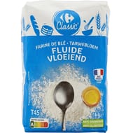 Carrefour Classic' Farine de blé fluide T45 1kg