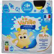 Carrefour Classic' goûter laitier à la vanille x4 - 340g