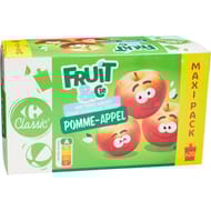 Carrefour classic' fruit&cie compotes pomme sans sucres ajoutés x 20 - 1800g