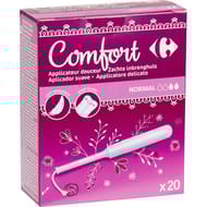 Carrefour tampons applicateur comfort normal x20