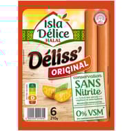 Isla delice deliss original sans nitrite 210g