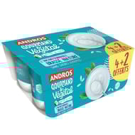 Andros gourmand & végétal brassé nature sans sucre ajouté 4x100g+2 off