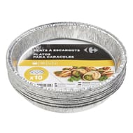 Carrefour plats aluminium à escargots x10