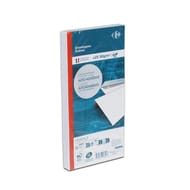 Carrefour 25 enveloppes fermeture auto-adhésive 110x220mm 80 grammes