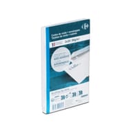 Carrefour 20 cartes de visite 82x128mm + 20 enveloppes 90x140mm 90 grammes