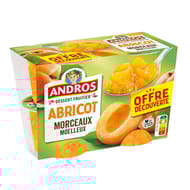 Andros délice d'abricot 4x100g offre découverte