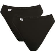 Lot de 2 slips tai ligne Basic Sloggi 0004 NOIR T46