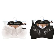 Soutien gorge classique sans armature ligne coton d'arum Sans Complexe 3-BLANC 110D