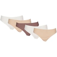 Lot de 5 slips unis à côtes femme LOT TAUPE T50\52