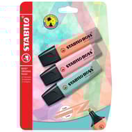 Stabilo boss 3 surligneurs original pastel peche rose et turquoise