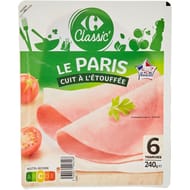 Carrefour classic jambon Le Paris 6 tranches 240g