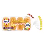 Harrys 8 pains sandwich au beurre sans additifs 360g