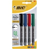 Bic 4 marqueurs marking pocket noir/bleu/rouge/vert