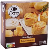 Carrefour extra mini gratins dauphinois 4x120g