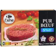 Carrefour extra steak haché pur boeuf 5% mg 4x100g
