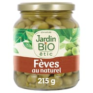 Jardin bio féves au naturel bio bocal verre 350g