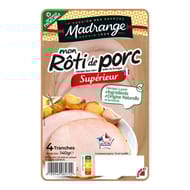 Madrange mon rôti de porc 100% filet 4 tranches 140g