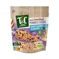 Terres et céréales muesli croustillant pommes cassis sans sucres ajoutés bio 500g